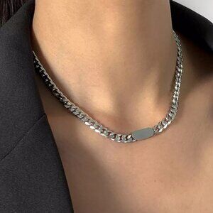 NEW 925 STERLING SILVER PUNK CHOKER NECKLACE